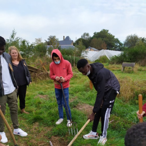 Activité jardinage au jardin des 1000 pas